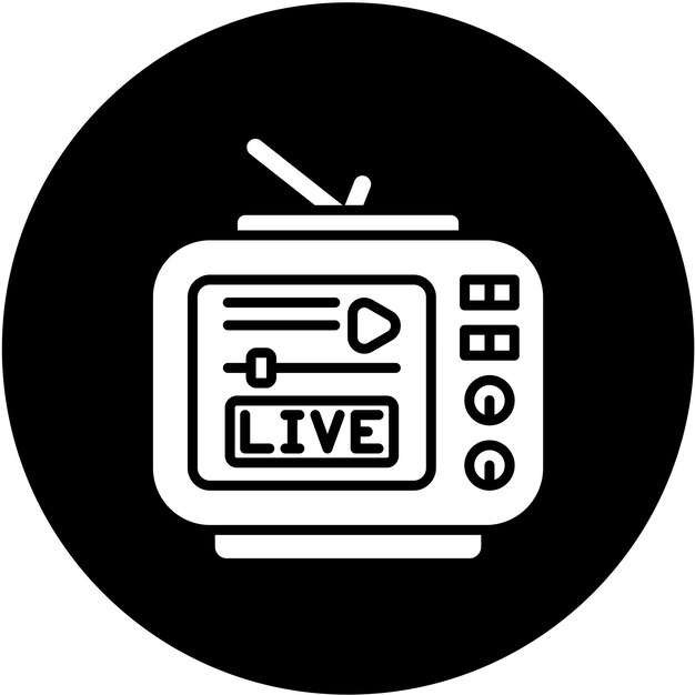 Vector Design Live Tv Icon Style