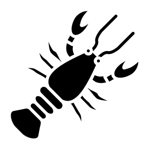 Vector vector design lobster icon style