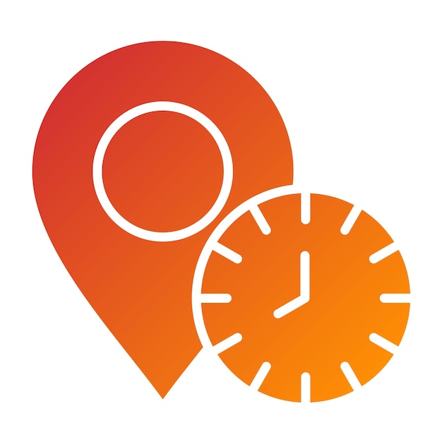 vector design local time icon style
