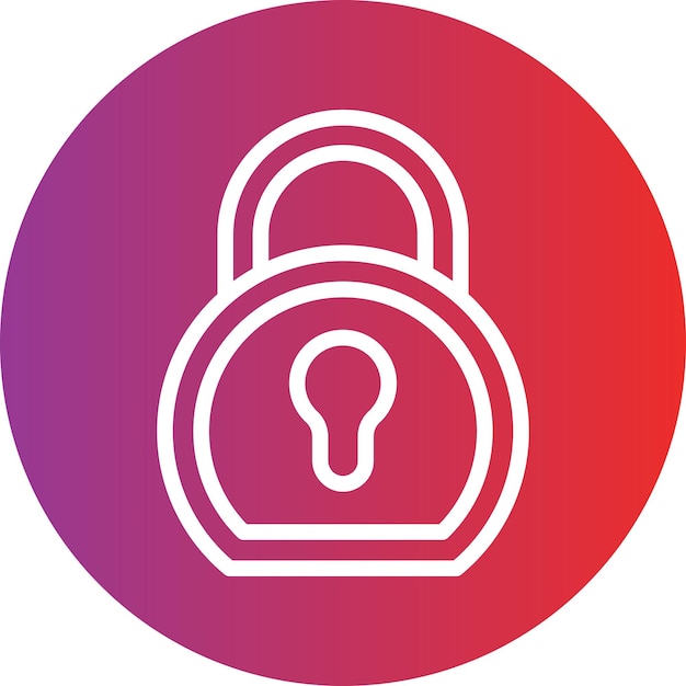 Vector Design Lock Icon Style