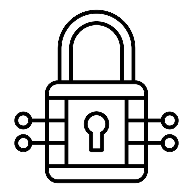 Vector Design Lock Icon Style