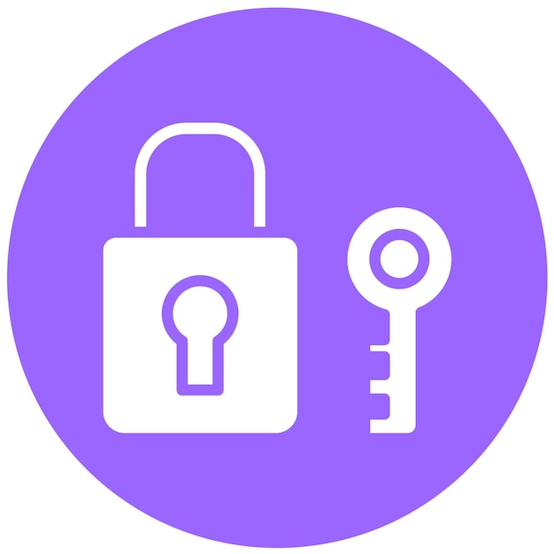 Vector Design Lock Key Icon Style