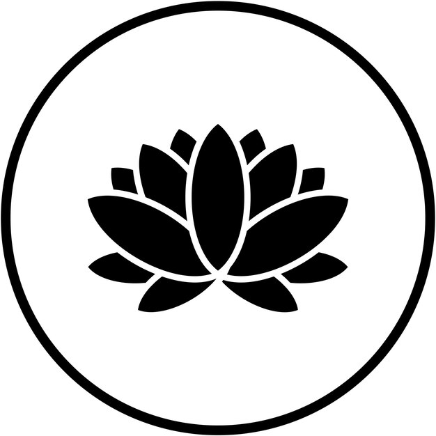 Vector Design Lotus Bloem Icon Stijl