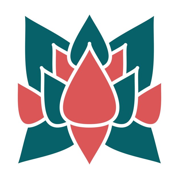 Vector vector design lotus flower icon style