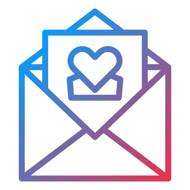 Vector vector design love letter icon style