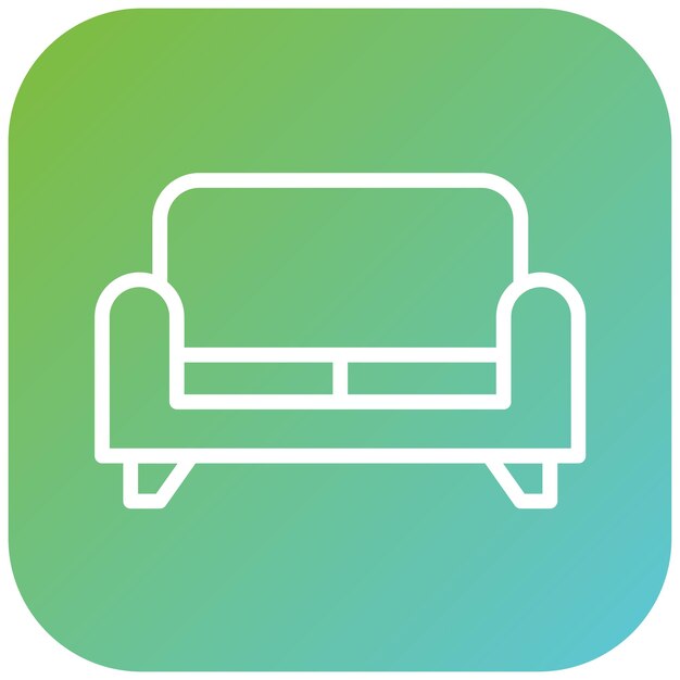 Vector Design Loveseat Icon Stijl