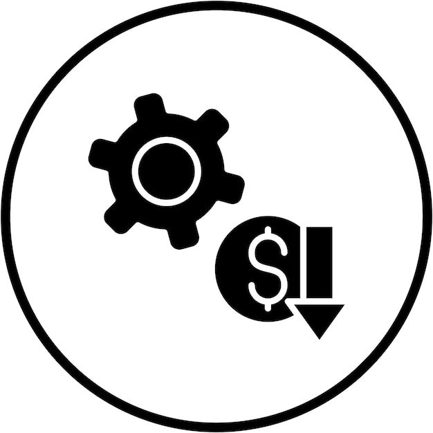 Vector Design Low Startup Cost Icon Style (Vectorontwerp met lage opstartkosten)