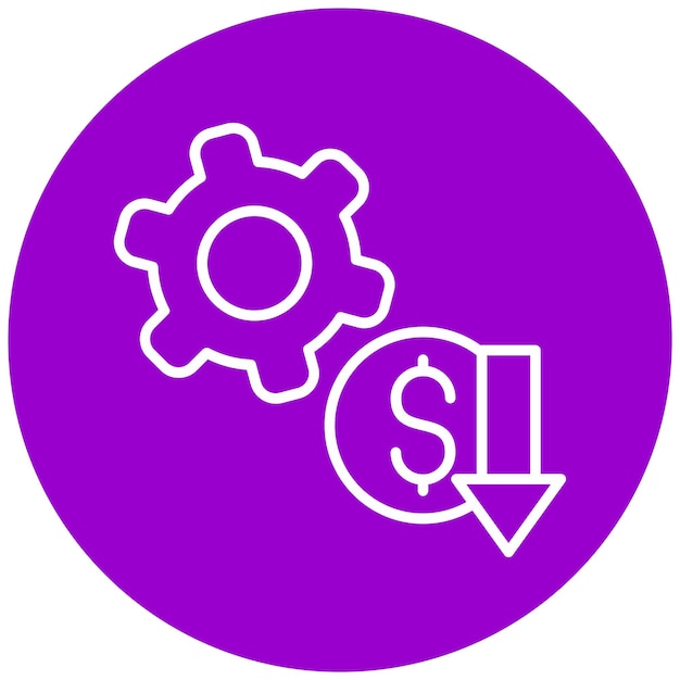 Vector Design Low Startup Cost Icon Style (Vectorontwerp met lage opstartkosten)
