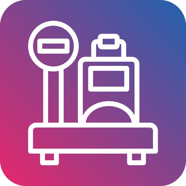 Vector vector design luggage scale icon style