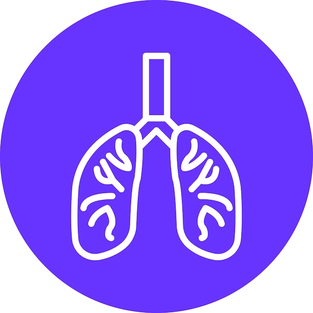 Vector Design Lungs Icon Style