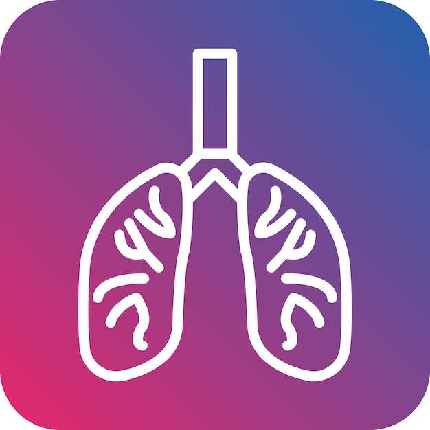 Vector Design Lungs Icon Style