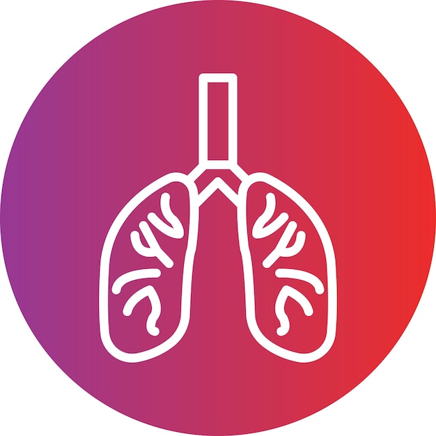 Vector Design Lungs Icon Style