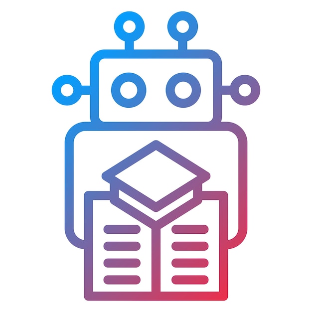 Vector Design Machine Learning Icon Stijl
