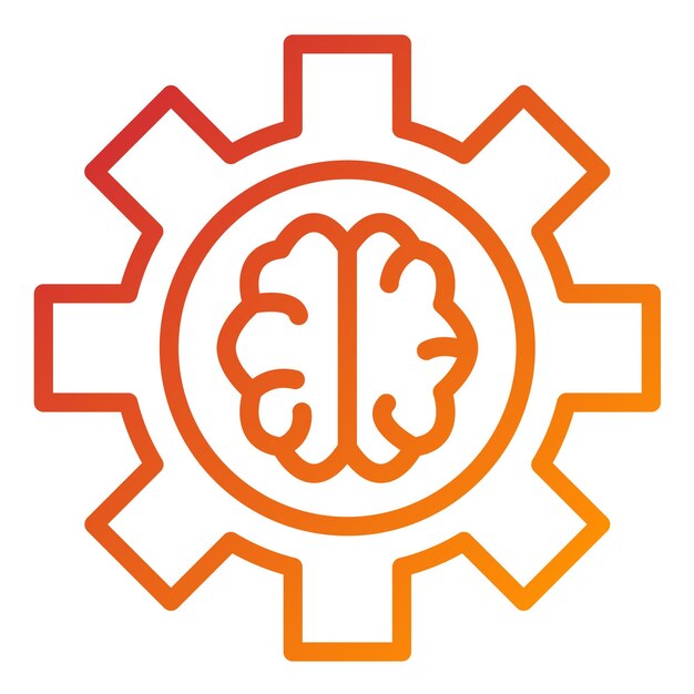 Vector Design Machine Learning Icon Stijl