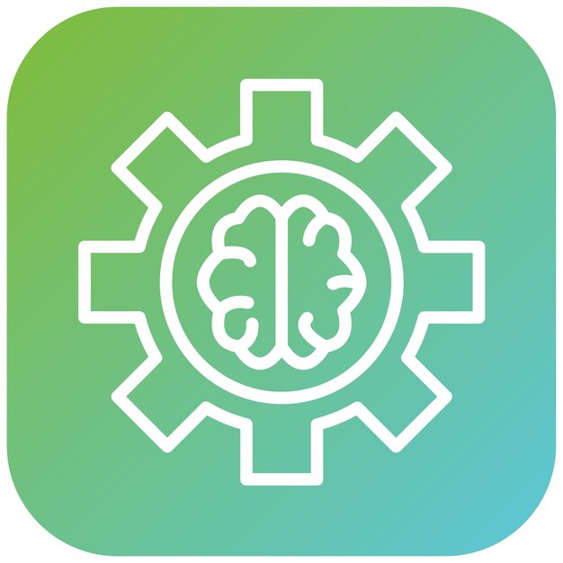 Vector Design Machine Learning Icon Stijl