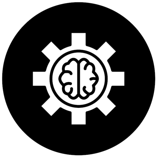 Vector Design Machine Learning Icon Stijl