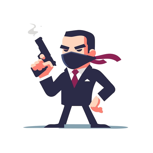 Vector vector design of mafia holding weapons