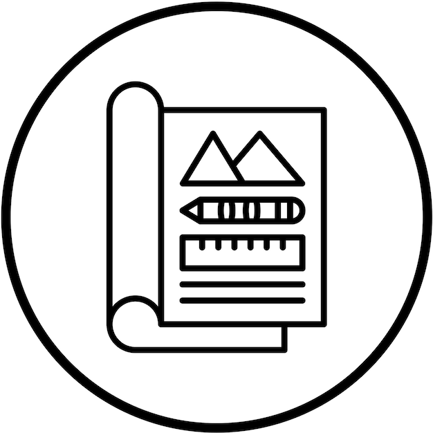 Vector Design Magazine Layout Icon Stijl