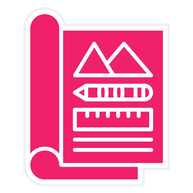 Vector Design Magazine Layout Icon Stijl
