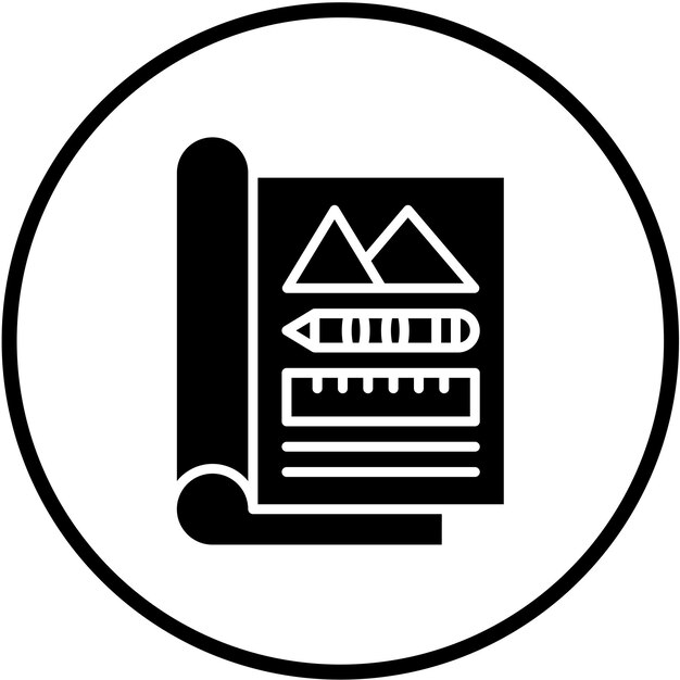 Vector Design Magazine Layout Icon Stijl
