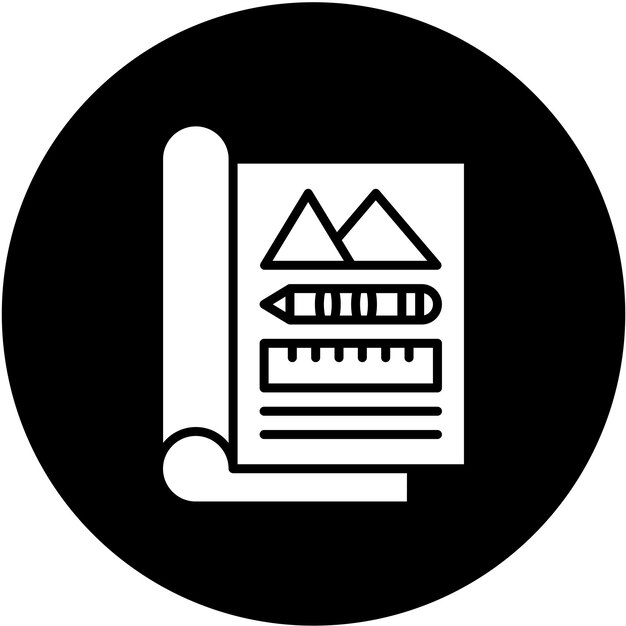 Vector Design Magazine Layout Icon Stijl