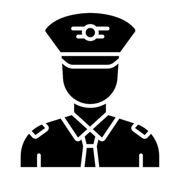 Vector Design Male Captain Icon Style