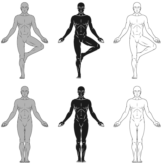 운동하는 남자의 벡터 디자인