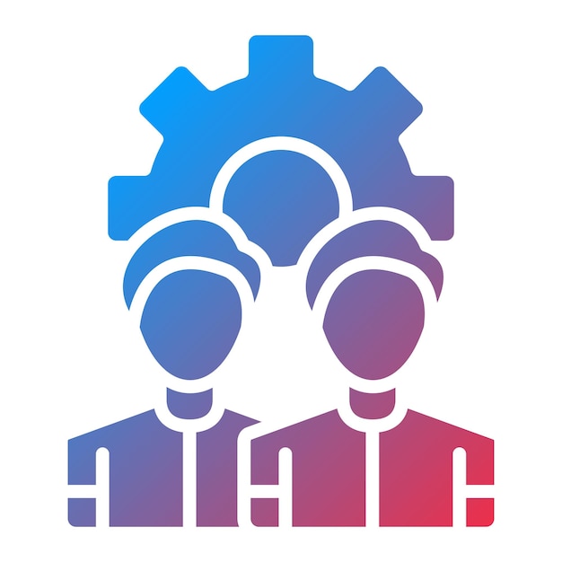 Vector Design Management Team Icon Style