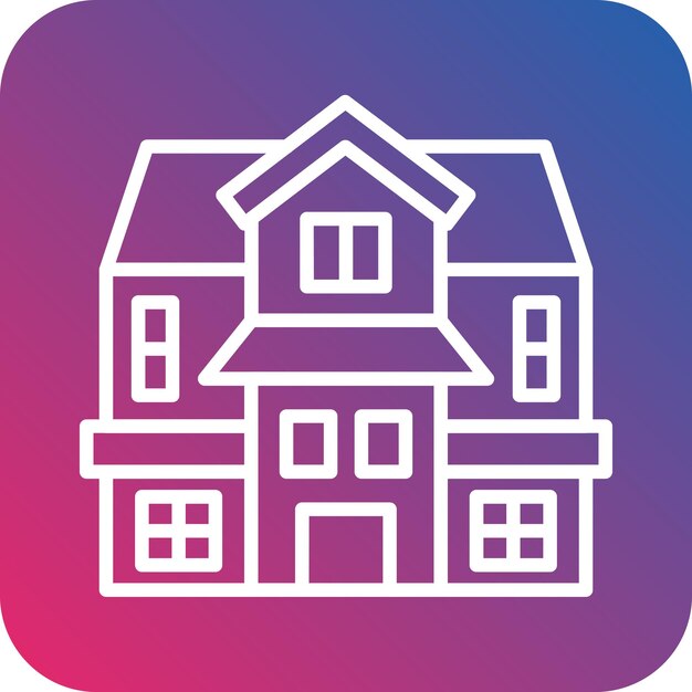 Vector vector design mansion icon style