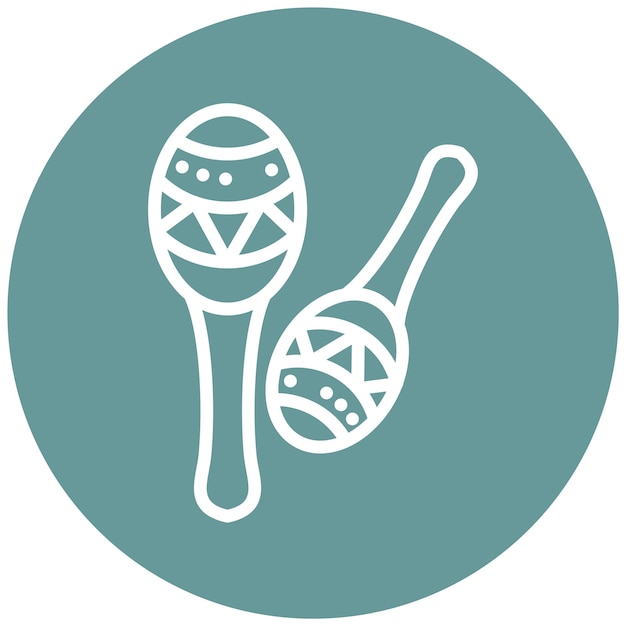 Vector vector design maracas icon style