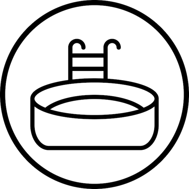 Vector Design Massage Pool Icon Stijl