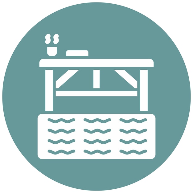 Vector Design Massage Pool Icon Stijl