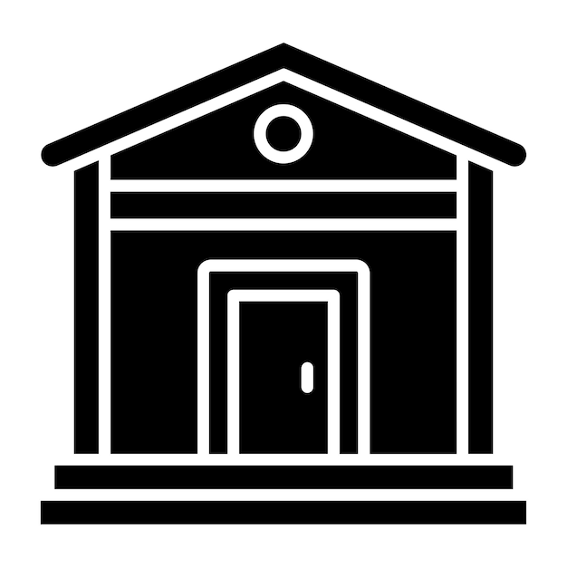 Vector Design Mausoleum Icon Style