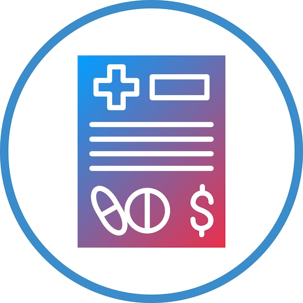 Vector vector design medicine bill icon style