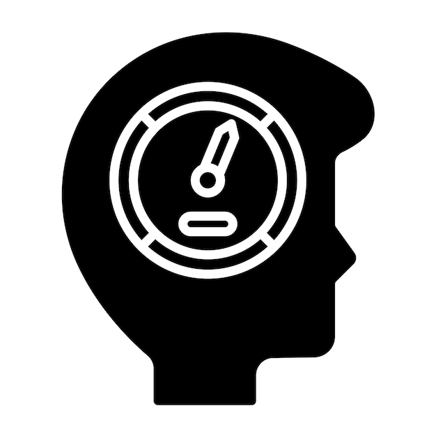 Vector design mental control icon style