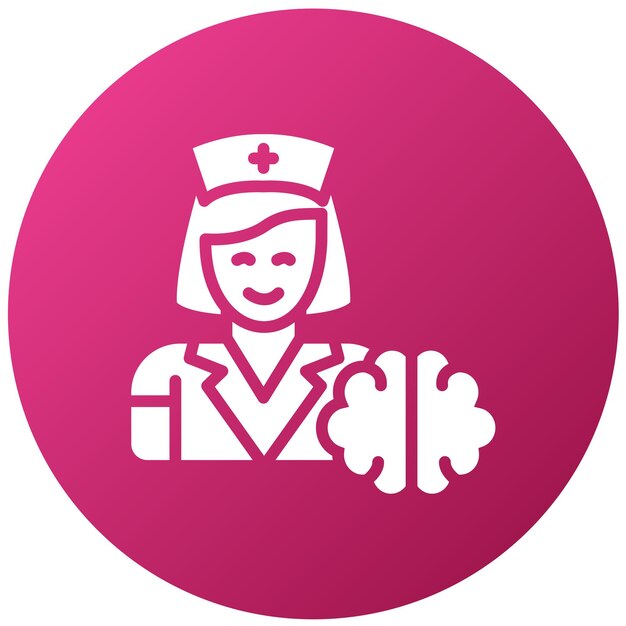 Vector vector design mental health nurse icon style