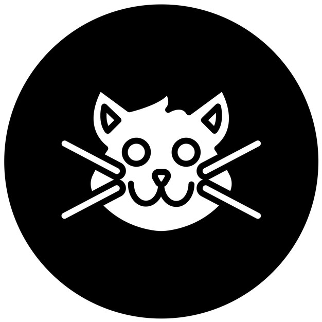 Векторный дизайн Meow Majesty Icon Style