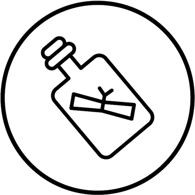 Vector Design Message in een Bottle Icon Style