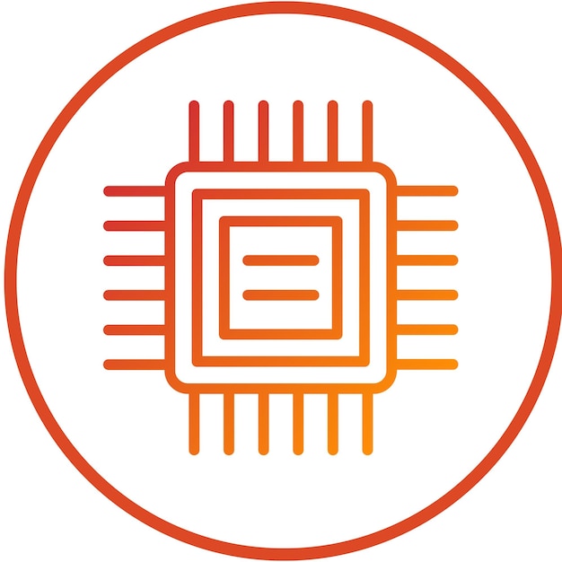 Vector Design Microchip Icon Stijl
