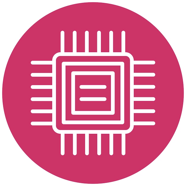 Vector Design Microchip Icon Stijl