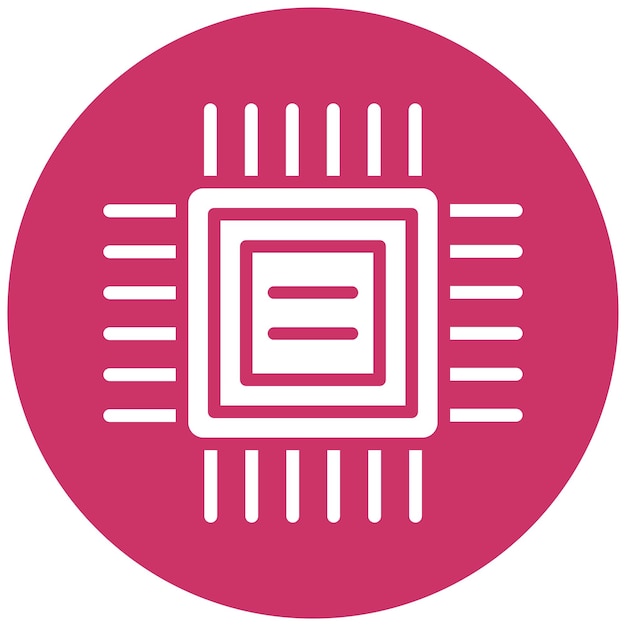 Vector Design Microchip Icon Stijl