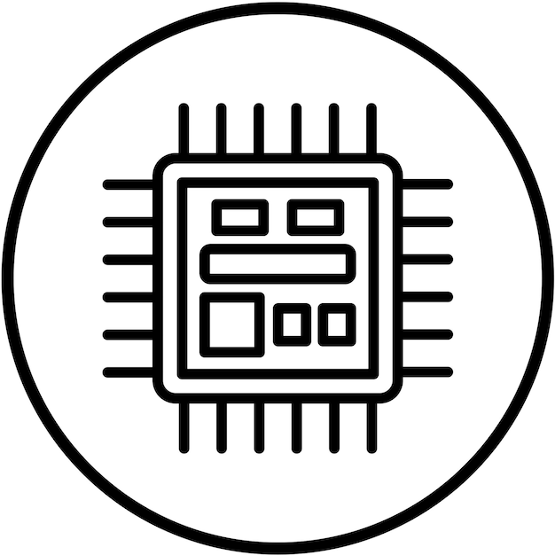 Vector vector design microcontroller icon stijl