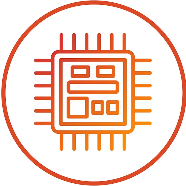 Vector vector design microcontroller icon style