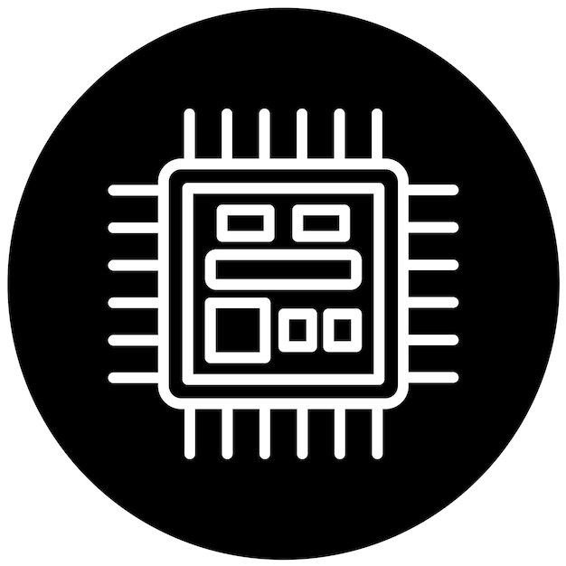 Vector vector design microcontroller icon style