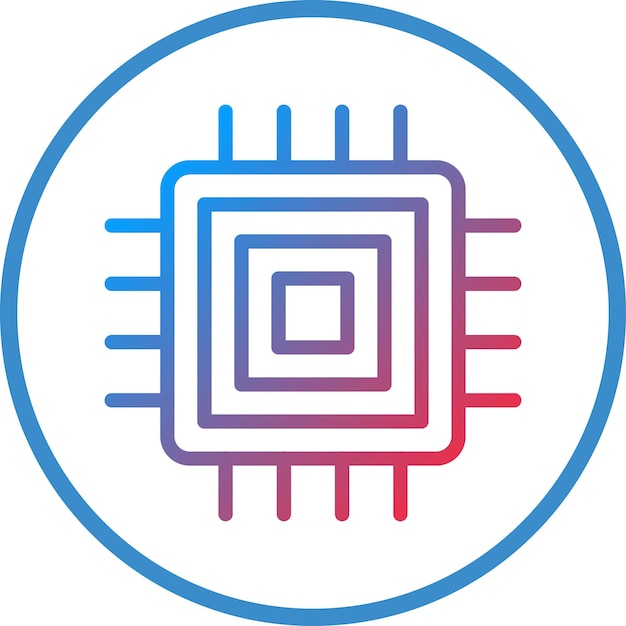 Vector vector design microprocessor icon style