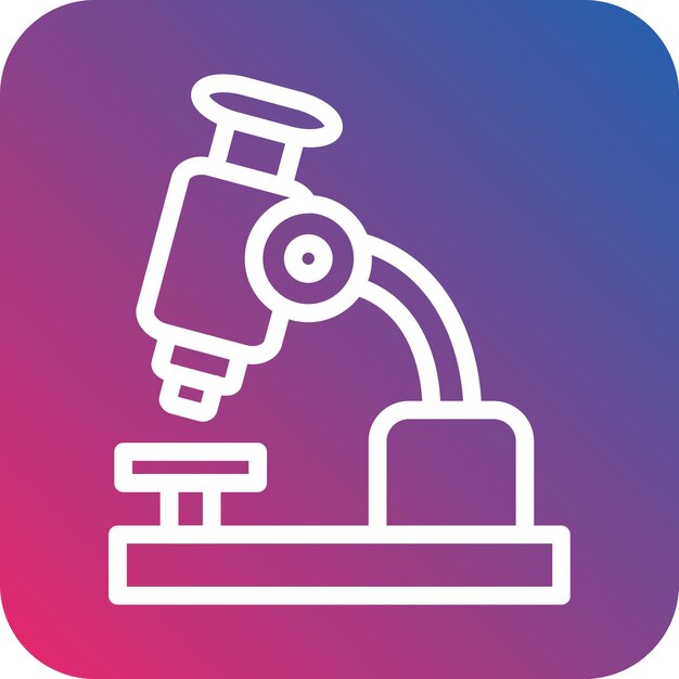 Стиль иконки векторного микроскопа