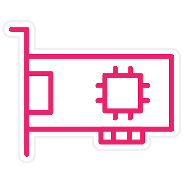 Vector Design Mini PCIe Slot Icon Stijl