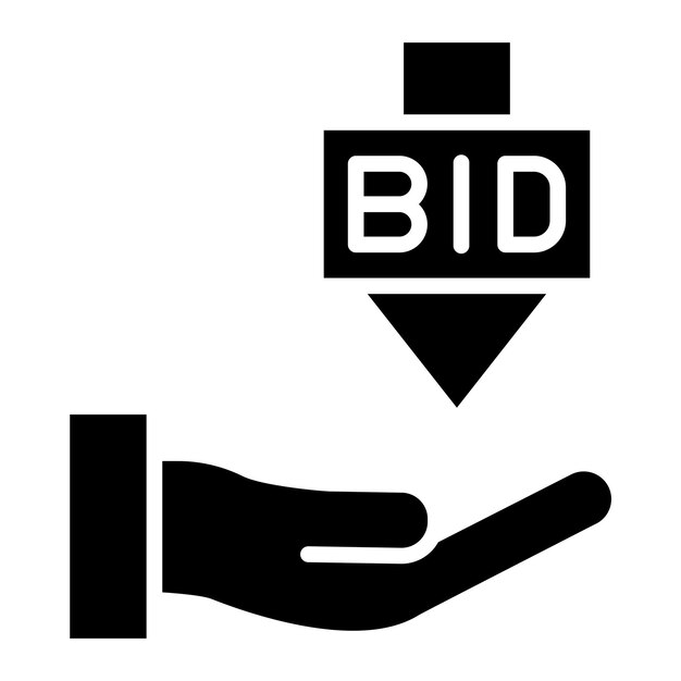 Vector Design Minimum Bid Icon Style