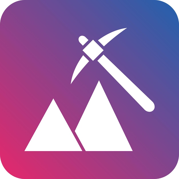 Vector Design Mining Icon Stijl