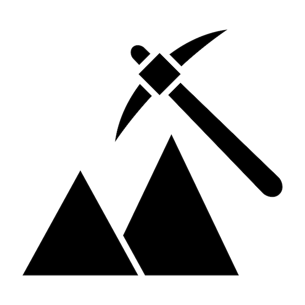 Vector Design Mining Icon Stijl